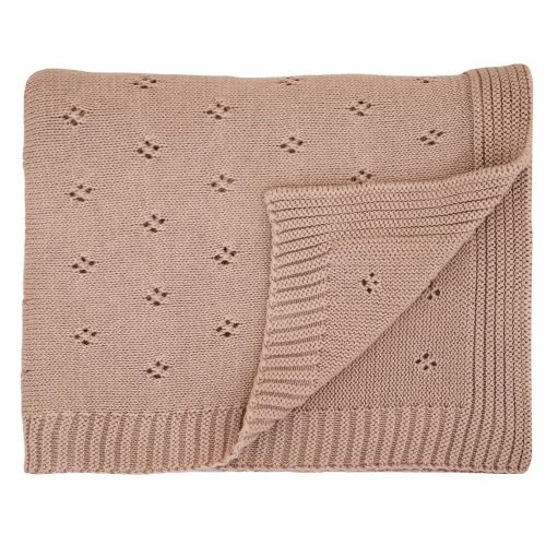 Couverture tricotée en coton biologique