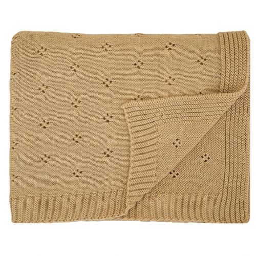 Couverture tricotée en coton biologique