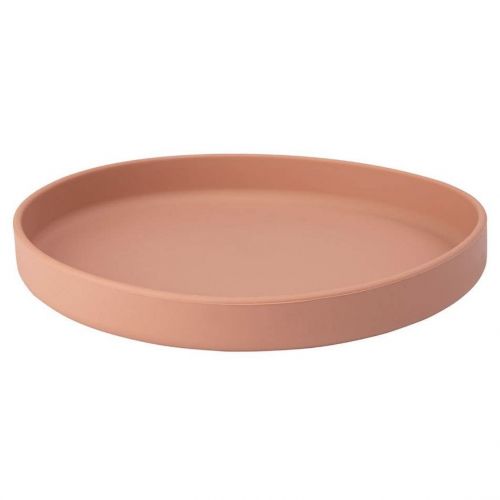 Assiette silicone Rose ambre