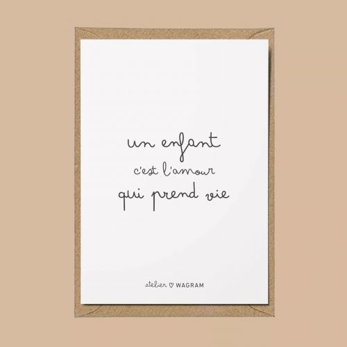 Carte « Un enfant »