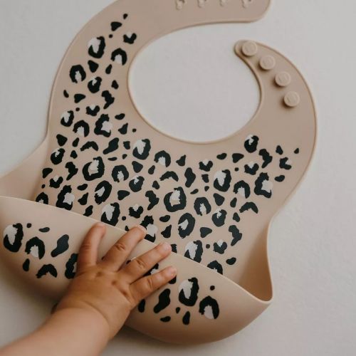 Bavoir silicone Léopard
