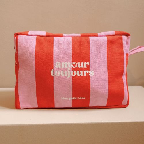 Trousse de toilette rose & rouge