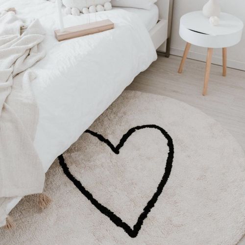 Tapis rond Coeur