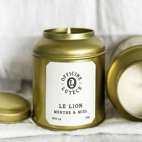 Bougie Parfumée Menthe & Miel - Édition Or 