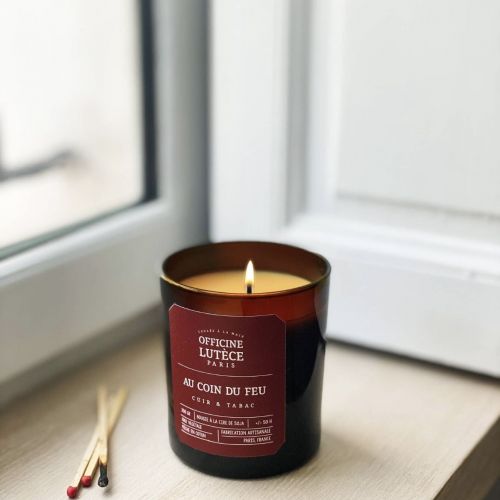 Bougie Au Coin du Feu - Cuir & Tabac 